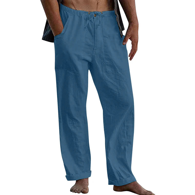 Men’S Cotton Linen Trousers | Relaxed Fit Summer Wear