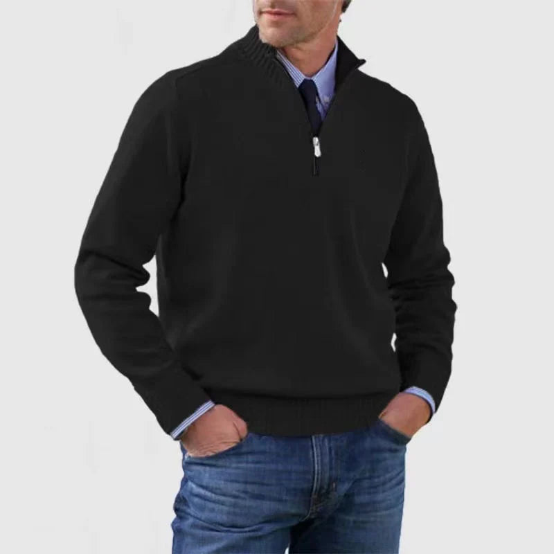 Half-Zip Pullover | Knitted | Relaxed Fit | Quarter-Zip Jumper | Men'S Jumper