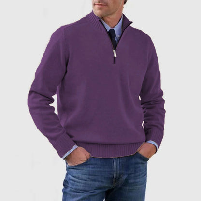 Half-Zip Pullover | Knitted | Relaxed Fit | Quarter-Zip Jumper | Men'S Jumper