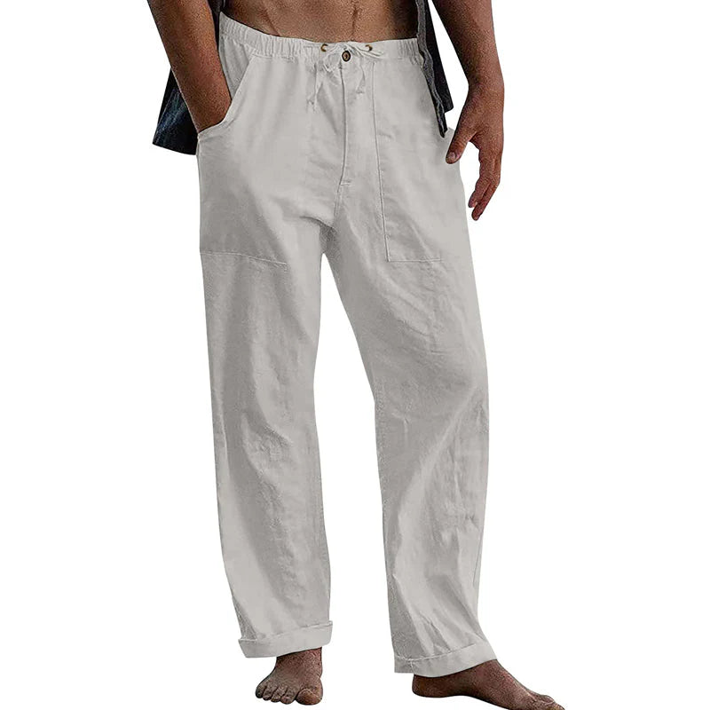 Men’S Cotton Linen Trousers | Relaxed Fit Summer Wear