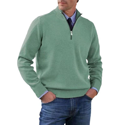 Half-Zip Pullover | Knitted | Relaxed Fit | Quarter-Zip Jumper | Men'S Jumper