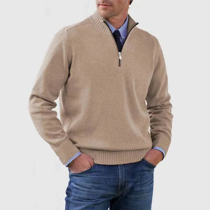 Half-Zip Pullover | Knitted | Relaxed Fit | Quarter-Zip Jumper | Men'S Jumper