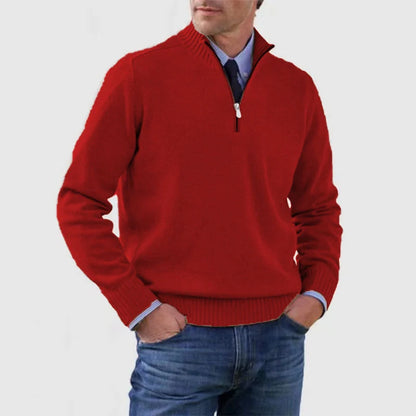 Half-Zip Pullover | Knitted | Relaxed Fit | Quarter-Zip Jumper | Men'S Jumper