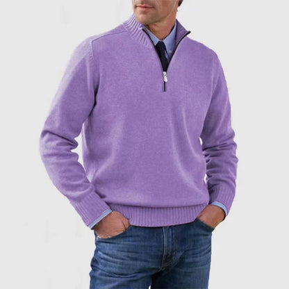 Half-Zip Pullover | Knitted | Relaxed Fit | Quarter-Zip Jumper | Men'S Jumper