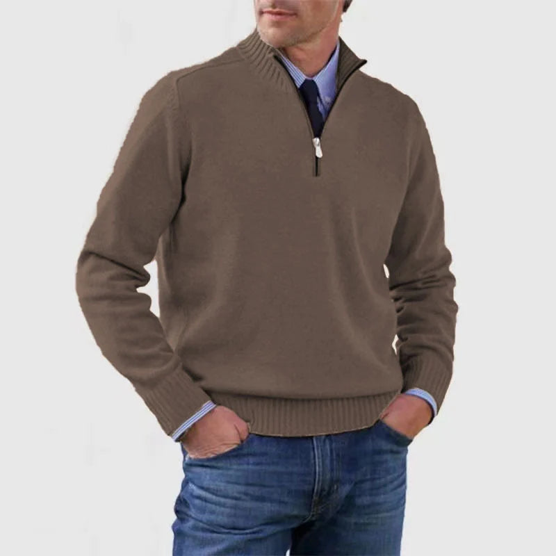 Half-Zip Pullover | Knitted | Relaxed Fit | Quarter-Zip Jumper | Men'S Jumper