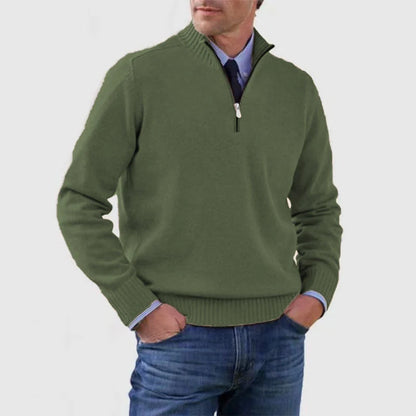 Half-Zip Pullover | Knitted | Relaxed Fit | Quarter-Zip Jumper | Men'S Jumper