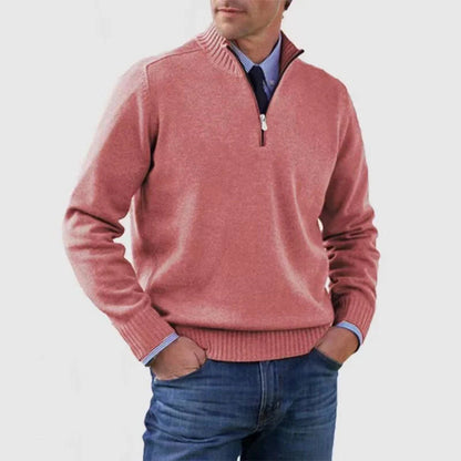 Half-Zip Pullover | Knitted | Relaxed Fit | Quarter-Zip Jumper | Men'S Jumper
