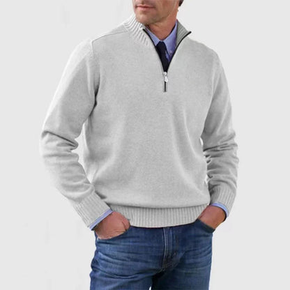 Half-Zip Pullover | Knitted | Relaxed Fit | Quarter-Zip Jumper | Men'S Jumper