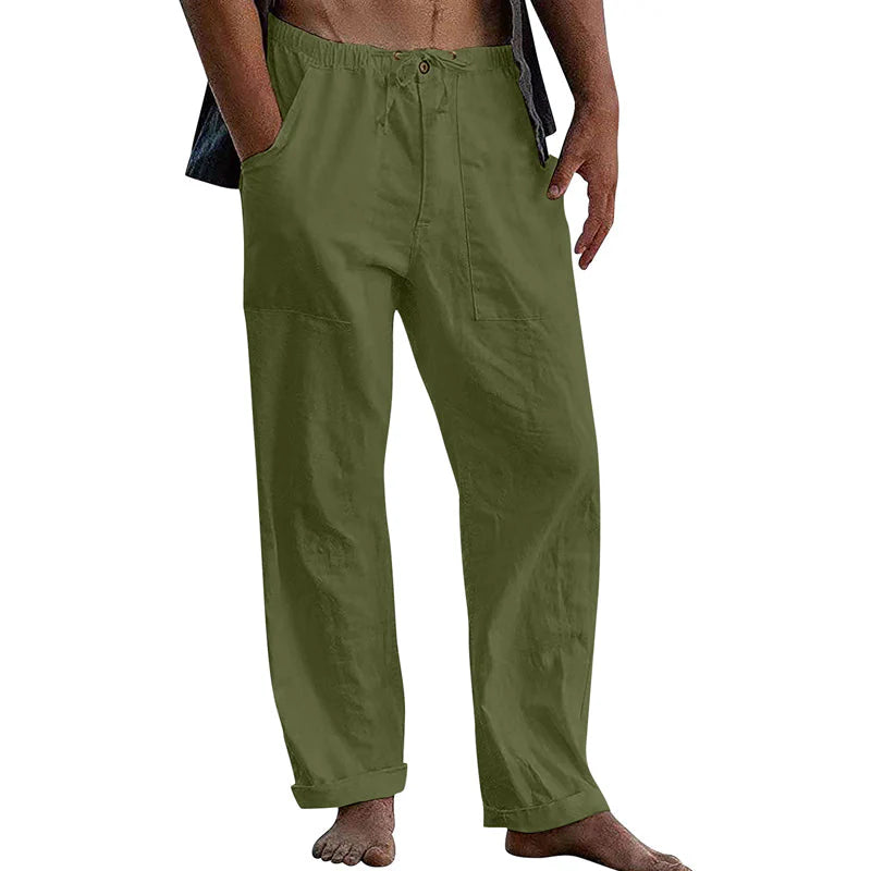 Men’S Cotton Linen Trousers | Relaxed Fit Summer Wear