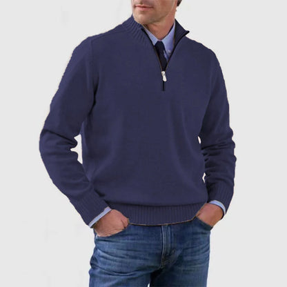 Half-Zip Pullover | Knitted | Relaxed Fit | Quarter-Zip Jumper | Men'S Jumper