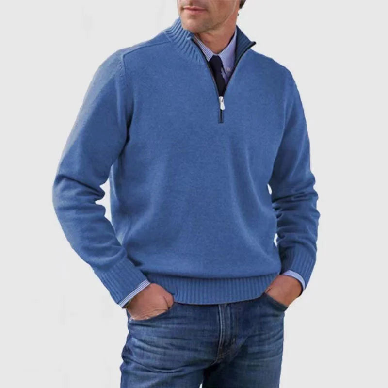 Half-Zip Pullover | Knitted | Relaxed Fit | Quarter-Zip Jumper | Men'S Jumper