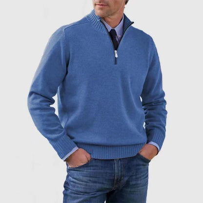 Half-Zip Pullover | Knitted | Relaxed Fit | Quarter-Zip Jumper | Men'S Jumper