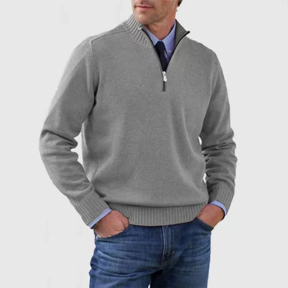 Half-Zip Pullover | Knitted | Relaxed Fit | Quarter-Zip Jumper | Men'S Jumper