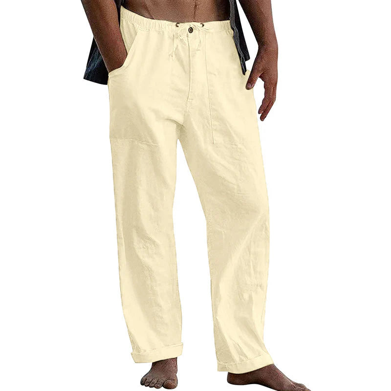 Men’S Cotton Linen Trousers | Relaxed Fit Summer Wear